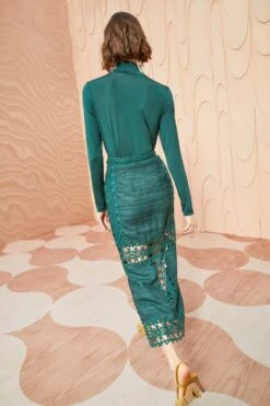 ULLA JOHNSON Yamini Skirt - Cypress -Olivia Fashion Shop ULLA JOHNSON Yamini Skirt CYPRESS 0165