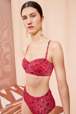 ULLA JOHNSON Zahara Bikini Top - Poppy Floral