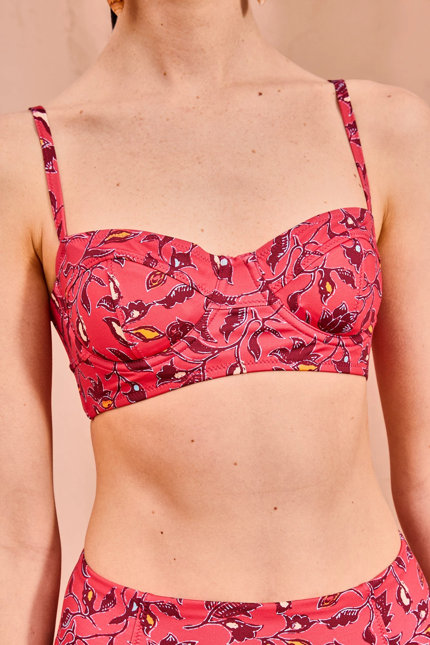 ULLA JOHNSON Zahara Bikini Top - Poppy Floral 2 ULLA JOHNSON Zahara Bikini Top - Poppy Floral - Image 2