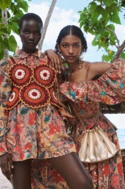 ULLA JOHNSON Ursa Skirt - Coral Bloom -Olivia Fashion Shop Ulla Johnson PF23 VOGUE LOOK 5 5